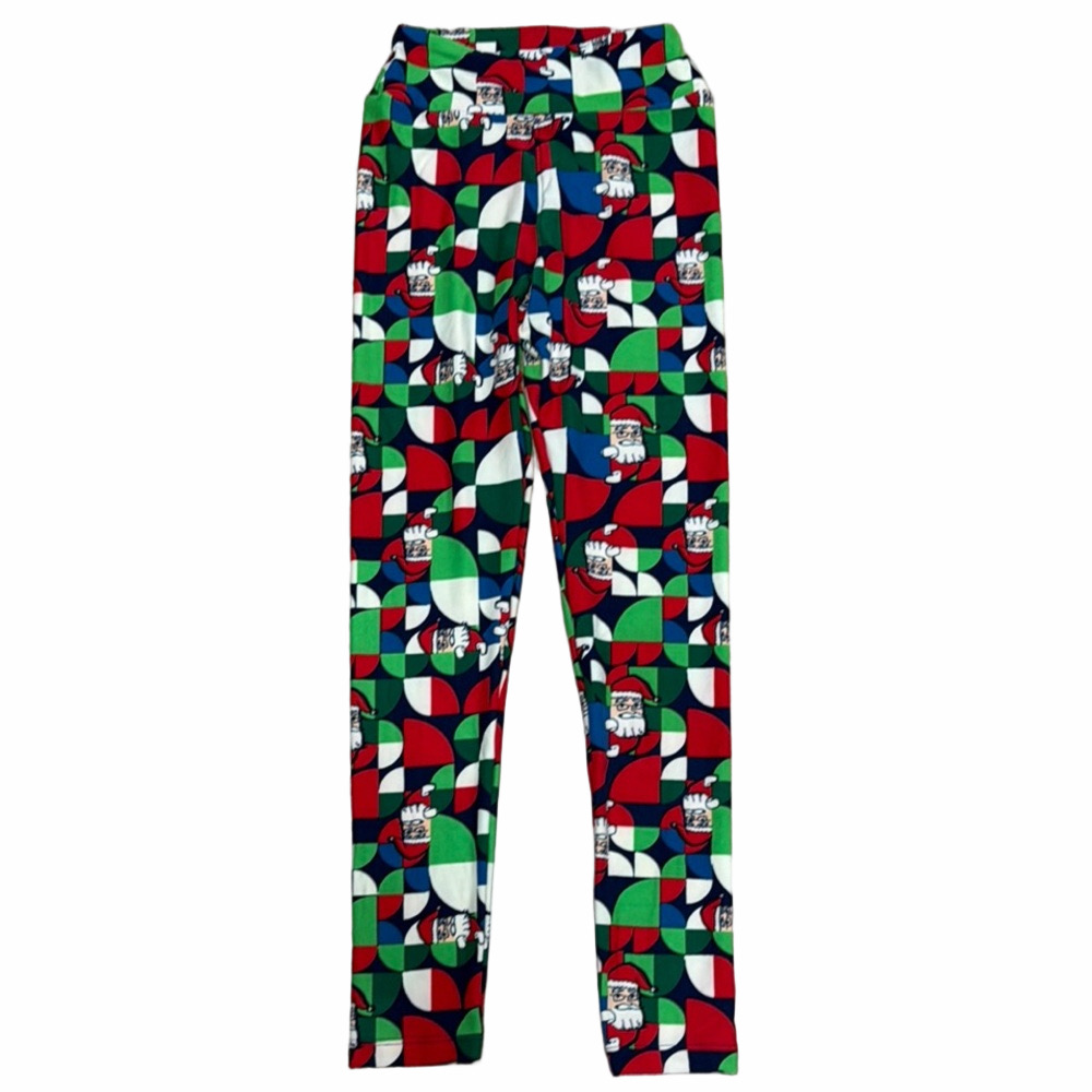 LuLaRoe Tween Christmas Santa Holiday Print Buttery Soft Leggings NWOT